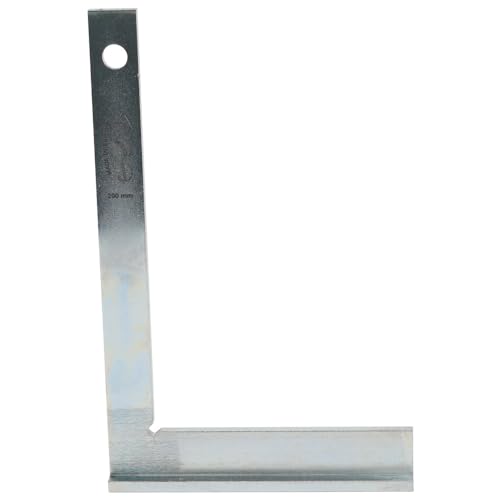 Dönges Profi Schlosserwinkel mit Anschlag, 200 x 130 mm, rostfrei & verzinkt aus Stahl | Für genaues Arbeiten im Metallbau, Werkstattbereich| 90 Grad Winkel mit Anschlag, Anschlagwinkel Metall von Dönges