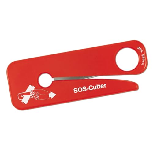 Martor Secumax SOS-Cutter 537 (Gurtmesser Gurttrenner Gurtschneider Foliencutter Folienschneider Kartonmesser Sicherheitscuttermesser Sicherheitsmesser), handlich, klein und günstig von Dönges