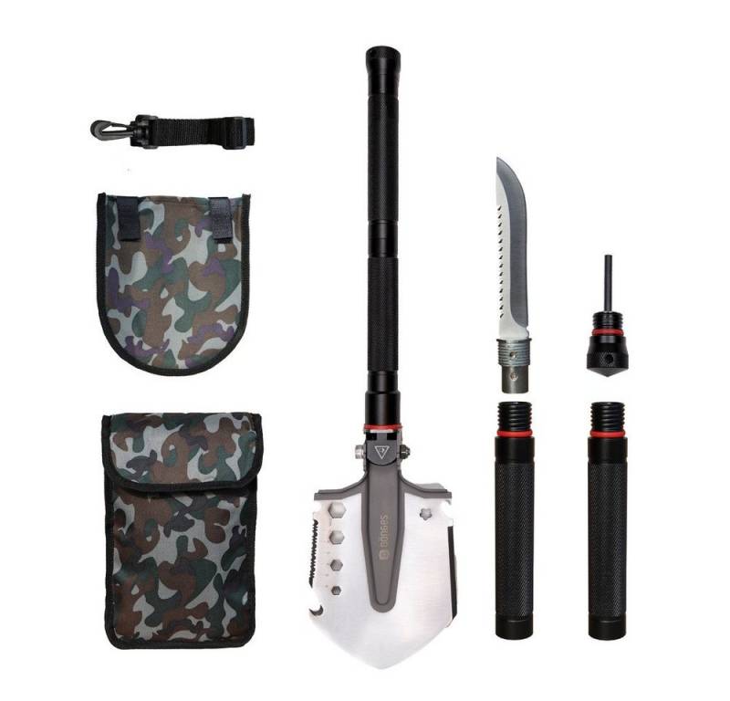 Dönges Spaten Multifunktionaler Klappspaten All-in-One, in Camouflage Tasche von Dönges