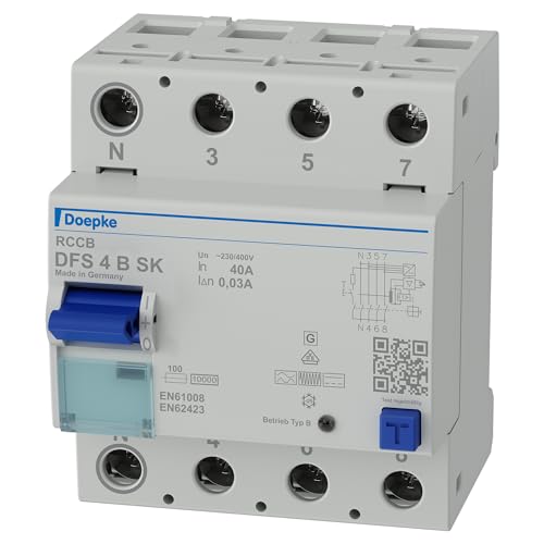 Doepke 09134998 Residual-Current Gerät B-Typ 4P Stromunterbrecher von Doepke