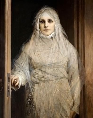 Leinwanddruck Und Poster Wand-Kunst Bild Reproduktion Die weiße Frau von Gabriel Cornelius Ritter von Max für Wohnkultur 60x90cm von DoerAa
