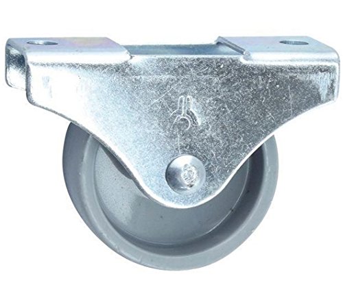 4 Stk. Möbel-Bockrolle 30x15 mm Kunststoff-Rad grau von Dörner + Helmer