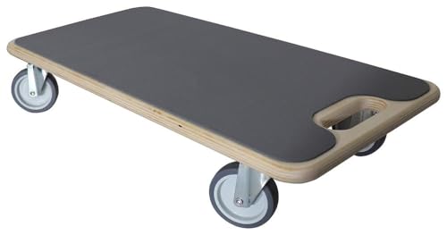 Dörner + Helmer Transportroller Duo-Soft, 590mm x 290mm x 120mm, 200 kg Tragkraft, Antirutsch-Oberfläche, für Kisten von Dörner + Helmer
