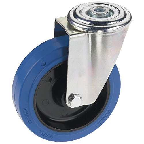 Dörner + Helmer 711658 Lenkrolle 100 x 36 mm mit Elastikrad und Rückenloch ø 12,2 mm von Dörner + Helmer