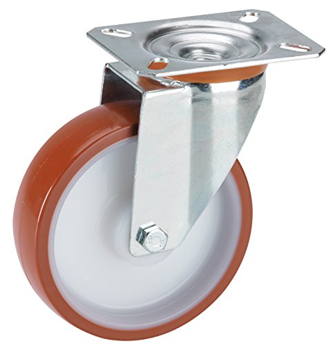 Dörner + Helmer 731571 Lenkrolle mit Platte, Rot von Dörner + Helmer