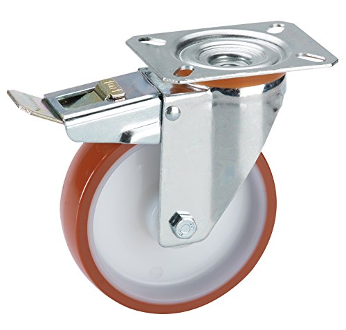 Dörner + Helmer 732551 Lenkrolle mit Platte, Rot von Dörner + Helmer