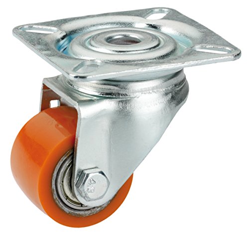 Dörner + Helmer 770035 Schwerl.-Lenkrolle mit Anschraubplatte,35x25mm/Platte 60x60mm, ohne Feststellung von Dörner + Helmer