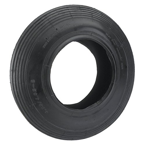 Dörner + Helmer Reifenmantel mit Rillenprofil, Decke für Schubkarrenrad, 400mm x 100mm, Typ 4.00 - 8, Tragkraft 250kg von Dörner + Helmer