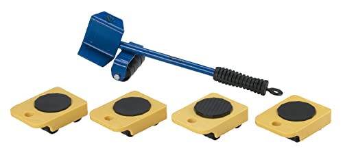 Dörner + Helmer Lifter Transportset (bestehend aus 1 Lifter + 4 Porter mit Kunststoff-Rollen, zum Transport von Möbeln / schweren Gegenständen) 2906751 von Dörner + Helmer