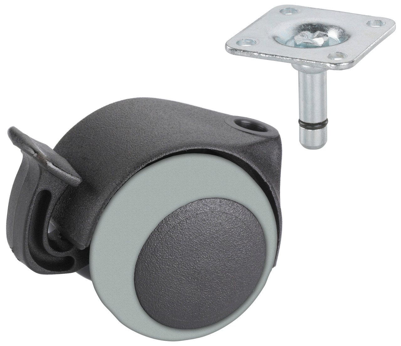 Dörner + Helmer Doppelrolle Doppelrolle mit Radfeststeller Ø 50 mm für Dörner + Helmer Doppelrolle Doppelrolle mit Radfeststeller Ø 50 mm für von Dörner + Helmer