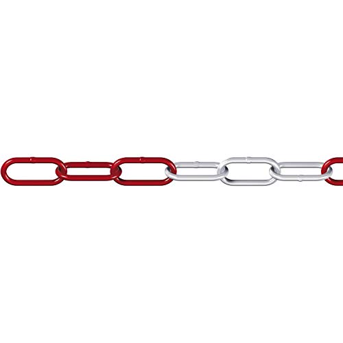 Dörner + Helmer Rundstahlkette, 6mm Dicke, 15m Länge, Verzinkter Stahl, Langgliedrig, 160kg Tragkraft, Rot/Weiß Dörner + Helmer Rundstahlkette, 6mm Dicke, 15m Länge, Verzinkter Stahl, Langgliedrig, 160kg Tragkraft, Rot/Weiß von Dörner + Helmer