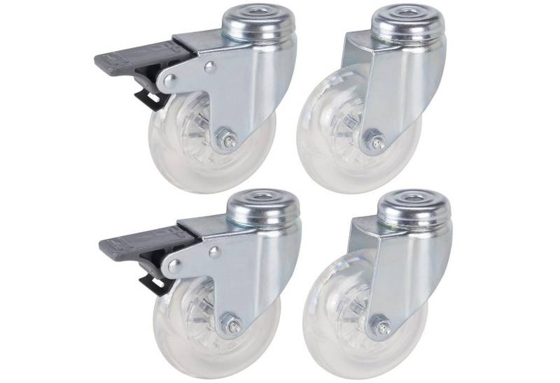 Dörner + Helmer Schwerlastrolle, Design-Lenkrollen Set für Möbel und Böden - 360° drehbar PU-Lauffläche von Dörner + Helmer