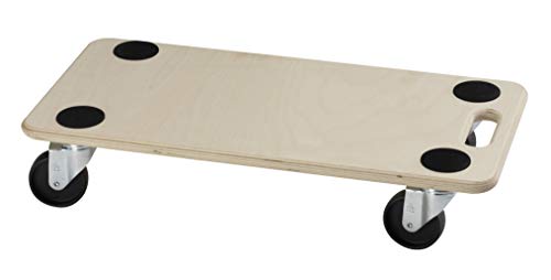 Dörner + Helmer Transportroller Stabil, 590mm x 290mm x 120mm, 200kg Tragkraft, Kunststoffräder, für Kisten und Möbel von Dörner + Helmer