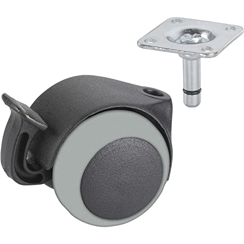 Parkett-Doppelrolle 50mm KS-schwarz PVC-Rad Festst Parkett-Doppelrolle 50mm KS-schwarz PVC-Rad Festst von Dörner + Helmer