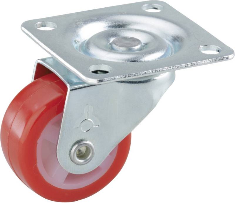 Dörner + Helmer Möbelrolle Lenkrolle mit Platte 30 x 14 mm, Tragkr. 20 kg von Dörner + Helmer