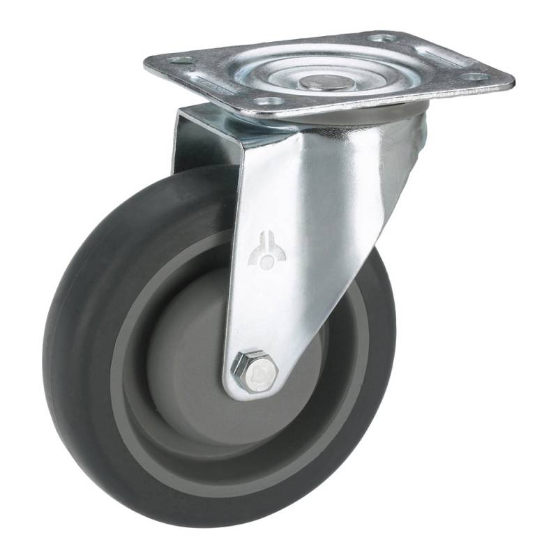 Dörner & Helmer Transportgeräte-Lenkrolle mit Platte 100 mm von Dörner & Helmer
