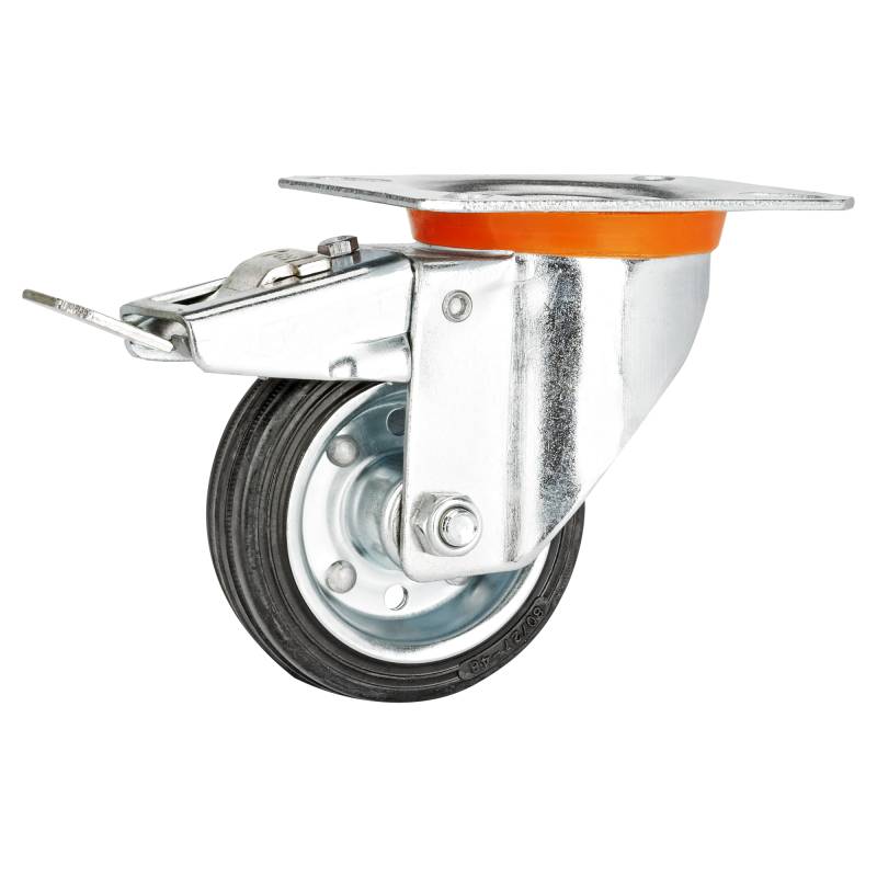 Dörner & Helmer Transportgeräte-Lenkrolle mit Platte 80 mm von Dörner & Helmer