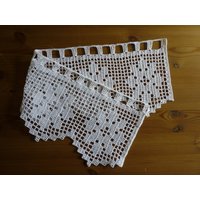 Häkelgardine 56x16cm Weiß Gardine Scheibengardine Bistrogardine Gehäkelt Baumwolle Häkelgardine 56x16cm Weiß Gardine Scheibengardine Bistrogardine Gehäkelt Baumwolle von DoertesMasche