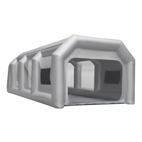 Dofanqing Aufblasbares Lackzelt Aufblasbare Lackierkabine regulierbare Belüftung grau geeignet für Auto Motorrad, stabil mit Heringen faltbar von Dofanqing