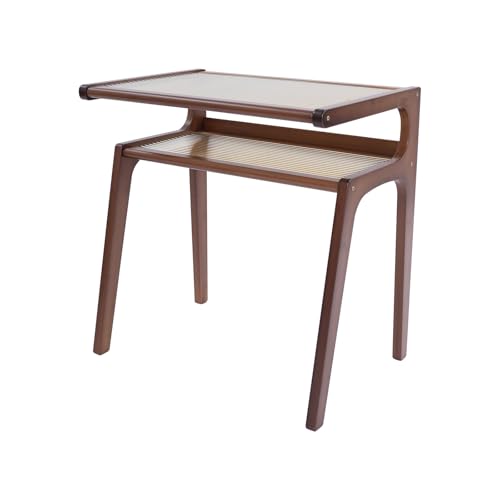 Dofanqing Beistelltisch Rattan Beistelltisch 54 x 37 x 40 cm Braun Modernes Design Geeignet für Wohnzimmer Schlafzimmer und Büro von Dofanqing