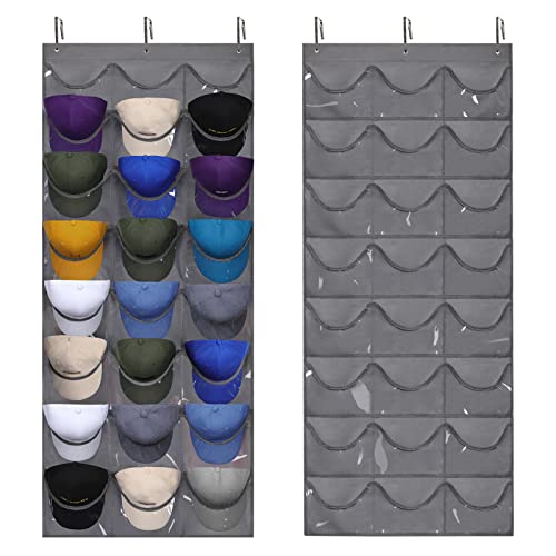 Dofilachy Hutablage – Hut-Organizer – Hutständer für Baseballkappen, sichtbarer Huthalter – Baseball-Hutablage für Wandtür mit 3 Haken, 24 tiefe Taschen (Dunkelgrau, 1 Packung) Dofilachy Hutablage – Hut-Organizer – Hutständer für Baseballkappen, sichtbarer Huthalter – Baseball-Hutablage für Wandtür mit 3 Haken, 24 tiefe Taschen (Dunkelgrau, 1 Packung) von Dofilachy