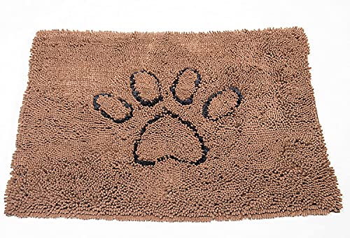 Dog Gone Smart Dirty Dog Fußmatte, Mikrofaser, super saugfähig, maschinenwaschbar, mit Rutschfester Unterseite, klein, braun von Dog Gone Smart