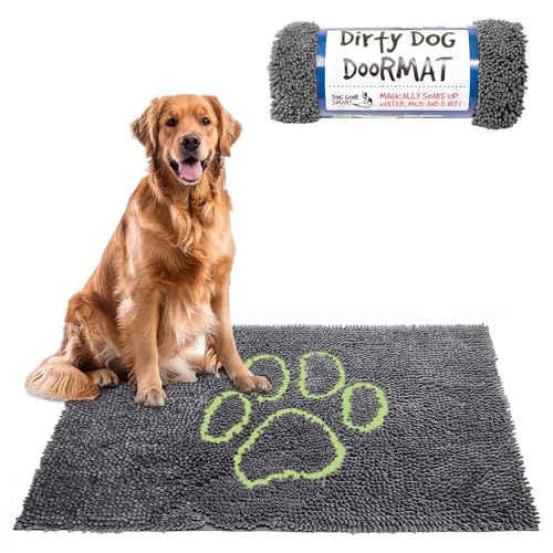 Dog Gone Smart Dirty Dog Fußmatte, Mikrofaser, super saugfähig, maschinenwaschbar mit Rutschfester Unterseite, groß, kühles Grau Dog Gone Smart Dirty Dog Fußmatte, Mikrofaser, super saugfähig, maschinenwaschbar mit Rutschfester Unterseite, groß, kühles Grau von Dog Gone Smart