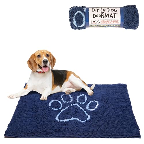 Dog Gone Smart Dirty Dog Fußmatte aus Mikrofaser, super saugfähig, maschinenwaschbar mit Rutschfester Unterseite, Größe M, Bermuda Blue Dog Gone Smart Dirty Dog Fußmatte aus Mikrofaser, super saugfähig, maschinenwaschbar mit Rutschfester Unterseite, Größe M, Bermuda Blue von Dog Gone Smart