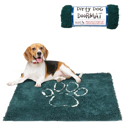 Dog Gone Smart Dirty Dog Mikrofaser-Fußmatte, super saugfähig, maschinenwaschbar mit Rutschfester Unterseite, Größe M, Petrol Dog Gone Smart Dirty Dog Mikrofaser-Fußmatte, super saugfähig, maschinenwaschbar mit Rutschfester Unterseite, Größe M, Petrol von Dog Gone Smart