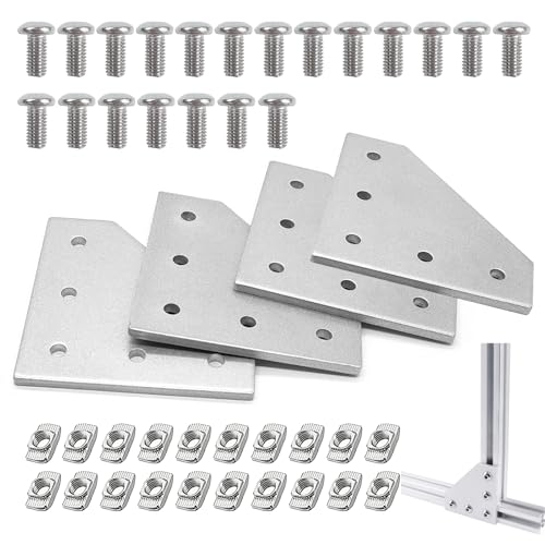 4 Stück Aluprofil 40x40 L Verbinder Aluprofil Aluminium Profil Aluprofil Verbinder Mit Mutter und Schraube für 10 mm Geschlitzte Aluminiumprofile der Serie 4040 4 Stück Aluprofil 40x40 L Verbinder Aluprofil Aluminium Profil Aluprofil Verbinder Mit Mutter und Schraube für 10 mm Geschlitzte Aluminiumprofile der Serie 4040 von Dog's Booty