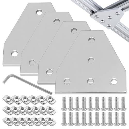 Aluprofil 40x40 / 30×30/20×20 Aluminium Profil Alu Profil Aluwinkel 40x40 Winkel 40x40 Winkel Schwarz ((M6) 30×30) von Dog's Booty