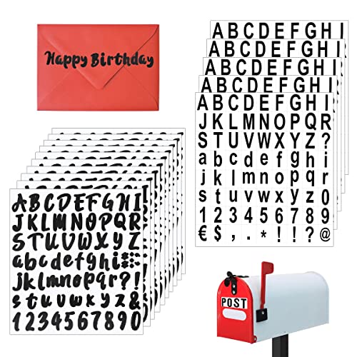 15 Blätter Klebebuchstaben Buchstaben Aufkleber Buchstaben Selbstklebend Klebebuchstaben Wetterfest Buchstaben Sticker Vinyl Alphabet Nummern Aufkleber für Postfach Schilder Fenster Tür Adressnummer von Dog's Booty