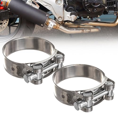 2 Stück Motorrad Auspuffschelle 304 Schlauchschellen Edelstahl Gelenkbolzenschelle Edelstahl 52-55mm Rohrschelle Einstellbare Auspuff Schellen für Turbinenabflussrohr Ablassventil Auspuffanschluss 2 Stück Motorrad Auspuffschelle 304 Schlauchschellen Edelstahl Gelenkbolzenschelle Edelstahl 52-55mm Rohrschelle Einstellbare Auspuff Schellen für Turbinenabflussrohr Ablassventil Auspuffanschluss von Dog's Booty