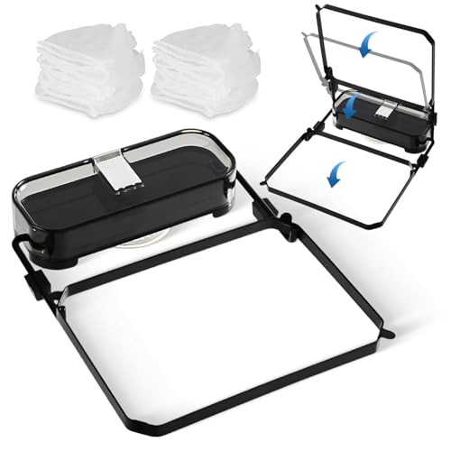 Klappbar Sieb für Spülbecken aus Eisen Spülbecken Sieb Herausnehmbar Adsorbierbarer Sink Strainer für die Küche Mit 50 Filtertüten zum Filtern von Gemüse Obst Küchenabfällen (Grau Schwarz) von Dog's Booty