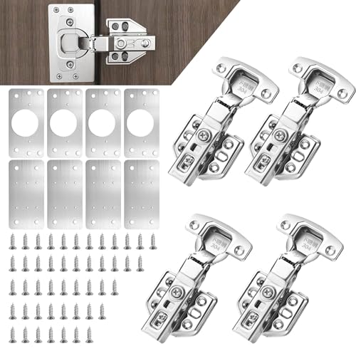 Schranktür Scharnier Möbelscharniere Topfscharnier Scharniere Für Schranktüren Scharnier Reparaturset Scharnier Reparaturplatte Für Schränke Edelstahl Schrank Für Holzmöbel Schranktür 12 Stück von Dog's Booty