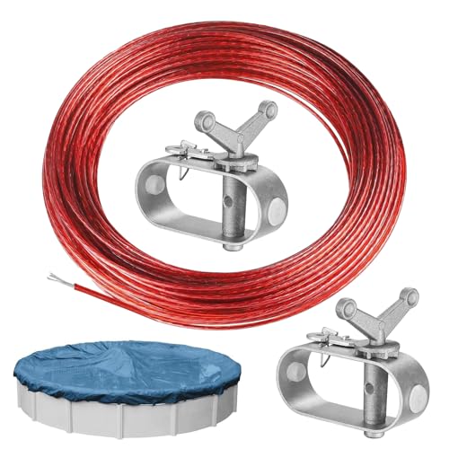 2 Stück Befestigung Poolplane Spannseil 40m, Drahtseil Spanner Drahtspanner Seilspanner Drahtseilspanner mit Drahtseil Draht Spannseil Pool für Poolabdeckungen Wäscheleinen Zelte Stahlseil Ummantelt 2 Stück Befestigung Poolplane Spannseil 40m, Drahtseil Spanner Drahtspanner Seilspanner Drahtseilspanner mit Drahtseil Draht Spannseil Pool für Poolabdeckungen Wäscheleinen Zelte Stahlseil Ummantelt von Dog's Booty