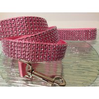 strass Bling Hundeleine Pastell Pink Elegant Funkeln Ausgefallene Metall Clip Geschenke Mädchen Junge von DogFabulousBling
