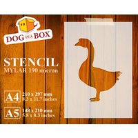 Goose Stencil N.2 Wiederverwendbare Mylar Farm Animal Goose Stencil N.2 Wiederverwendbare Mylar Farm Animal von DogInABoxDesign