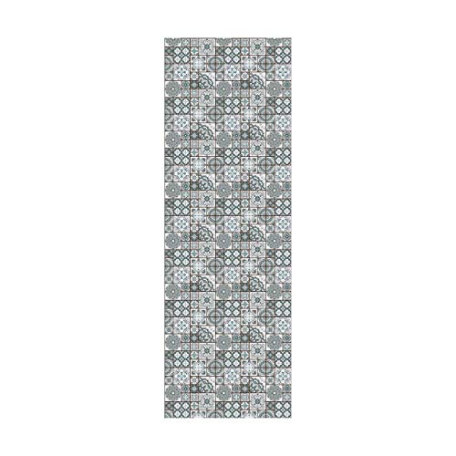 Doge Milano Küchenläufer, 100% Made in Italy, Schmutzabweisender Teppich mit Digitaldruck, Rutschfester und waschbarer Läufer, Geometrisches Muster - Deanne, cm 180x52 von Doge Milano