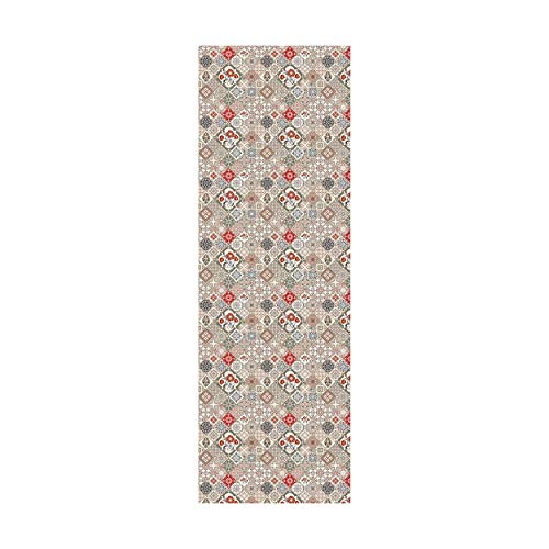 Doge Milano Küchenläufer, 100% Made in Italy, Schmutzabweisender Teppich mit Digitaldruck, Rutschfester und waschbarer Läufer, Geometrisches Muster - Debbi, cm 180x52 von Doge Milano
