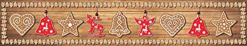 Doge Milano Küchenläufer, 100% Made in Italy, Schmutzabweisender Teppich mit Digitaldruck, Rutschfester und waschbarer Läufer, Weihnachtsmodell - Camilo, cm 280x52 von Doge Milano