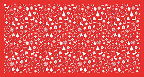 Doge Milano Küchenläufer, 100% Made in Italy, Schmutzabweisender Teppich mit Digitaldruck, Rutschfester und waschbarer Läufer, Weihnachtsmodell - Canaan, cm 100x52 von Doge Milano