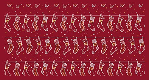 Doge Milano Küchenläufer, 100% Made in Italy, Schmutzabweisender Teppich mit Digitaldruck, Rutschfester und waschbarer Läufer, Weihnachtsmodell - Carina, cm 100x52 von Doge Milano