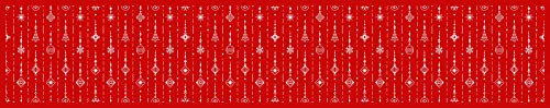 Doge Milano Küchenläufer, 100% Made in Italy, Schmutzabweisender Teppich mit Digitaldruck, Rutschfester und waschbarer Läufer, Weihnachtsmodell - Kairo, cm 280x52 von Doge Milano