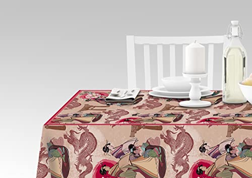 Doge Milano Tischdecke mit Digitaldruck, 100% Made in Italy Rutschfeste Tischdecke für Esszimmer, waschbar und schmutzabweisend, Modell Hermes - Ronalda, cm 240x140 Doge Milano Tischdecke mit Digitaldruck, 100% Made in Italy Rutschfeste Tischdecke für Esszimmer, waschbar und schmutzabweisend, Modell Hermes - Ronalda, cm 240x140 von Doge Milano