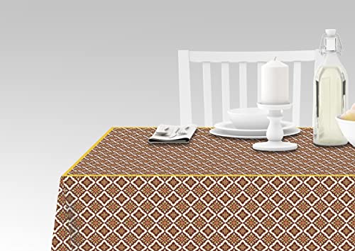 Doge Milano Tischdecke mit Digitaldruck, 100% Made in Italy Rutschfeste Tischdecke für Esszimmer, waschbar und schmutzabweisend, Modell Marrakesch - Roccamena, 140x240 cm von Doge Milano