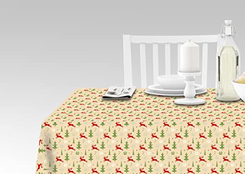 Doge Milano Tischdecke mit Digitaldruck, 100% Made in Italy Rutschfeste Tischdecke für Esszimmer, waschbar und schmutzabweisend, Modell Natale - Robe, cm 140x240 Doge Milano Tischdecke mit Digitaldruck, 100% Made in Italy Rutschfeste Tischdecke für Esszimmer, waschbar und schmutzabweisend, Modell Natale - Robe, cm 140x240 von Doge Milano