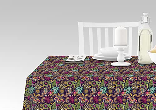 Doge Milano Tischdecke mit Digitaldruck, 100% Made in Italy Rutschfeste Tischdecke für Esszimmer, waschbar und schmutzabweisend, Modell Rhianna, 140x240 cm von Doge Milano