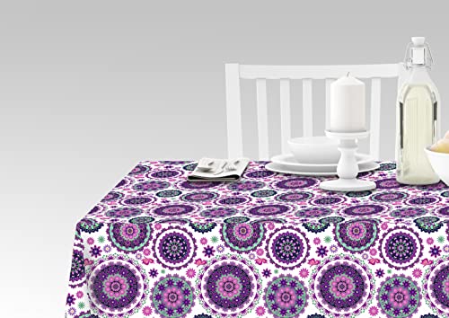 Doge Milano Tischdecke mit Digitaldruck, 100% Made in Italy Rutschfeste Tischdecke für Esszimmer, waschbar und schmutzabweisend, Modell Rhodos, 140x140 cm Doge Milano Tischdecke mit Digitaldruck, 100% Made in Italy Rutschfeste Tischdecke für Esszimmer, waschbar und schmutzabweisend, Modell Rhodos, 140x140 cm von Doge Milano