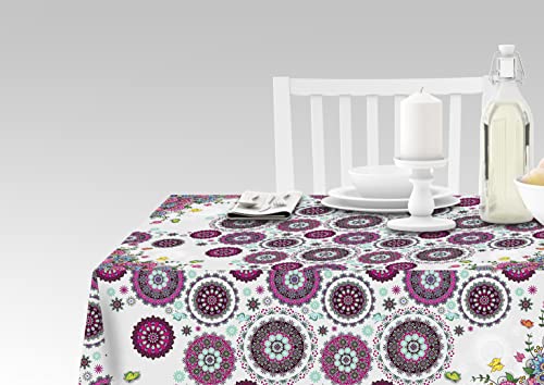 Doge Milano Tischdecke mit Digitaldruck, 100% Made in Italy Rutschfeste Tischdecke für Esszimmer, waschbar und schmutzabweisend, Modell Ria, 140x240 cm von Doge Milano
